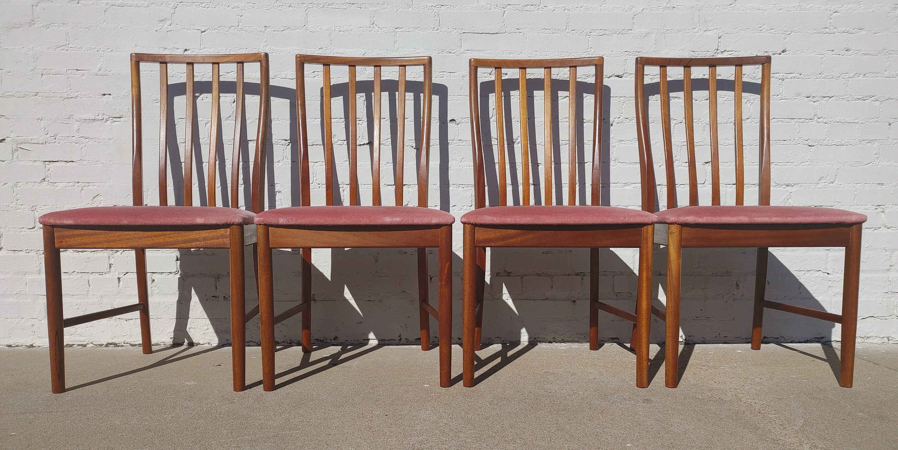 Mid Century English Modern Teak Dining Chairs
