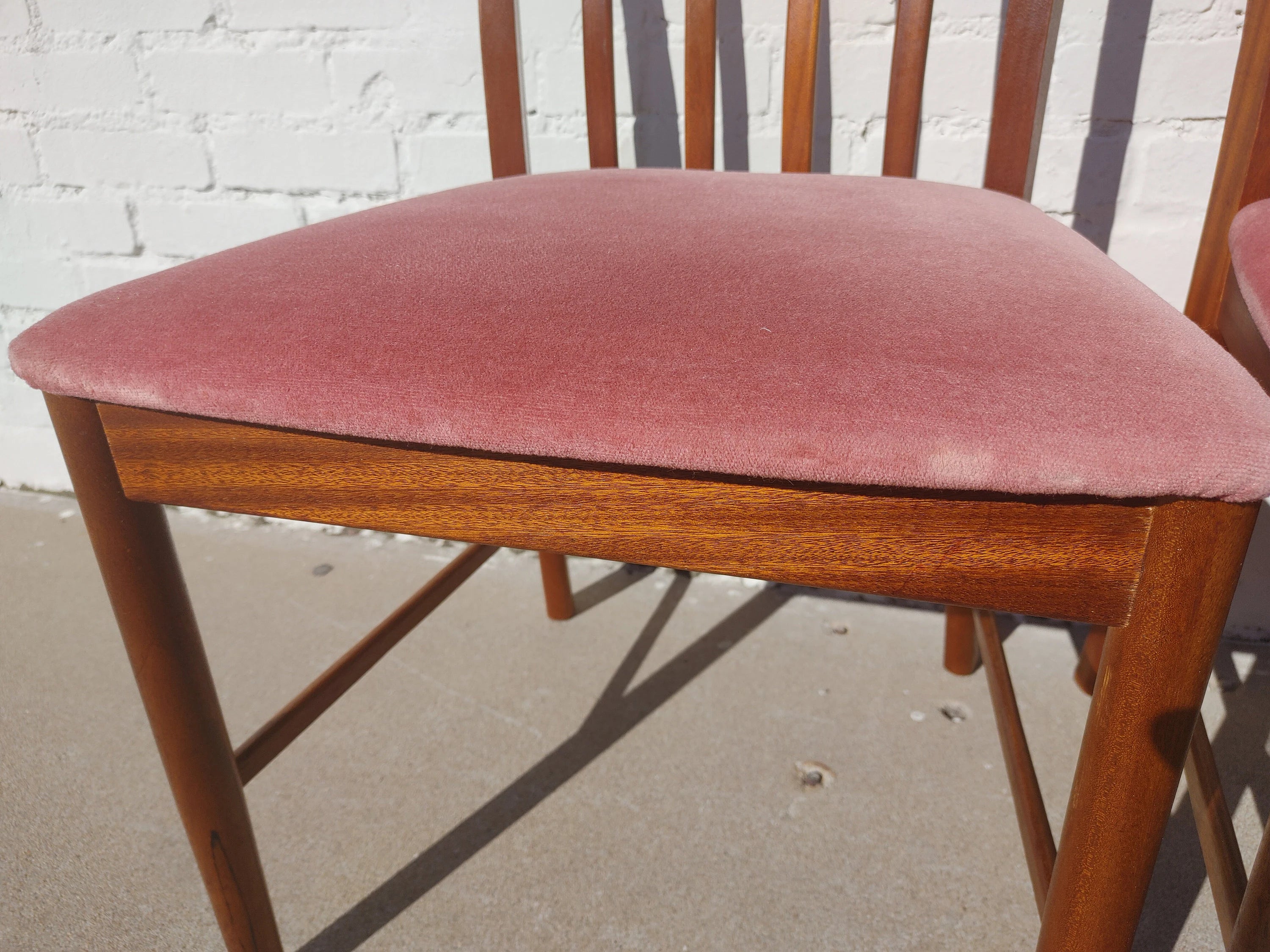 Mid Century English Modern Teak Dining Chairs