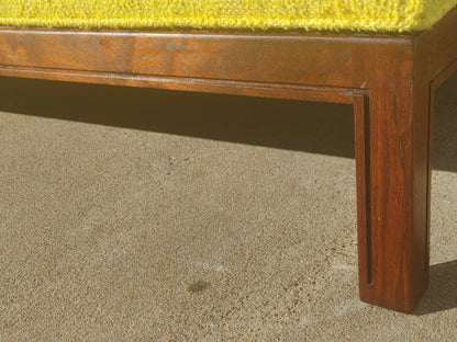 Mid Century Modern Walnut Base Tufted Sofa
