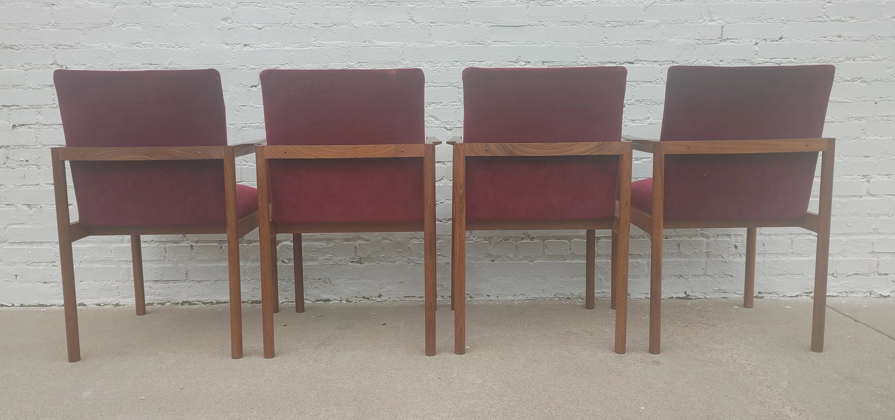 Mid Century English Modern Teak Dining Chairs