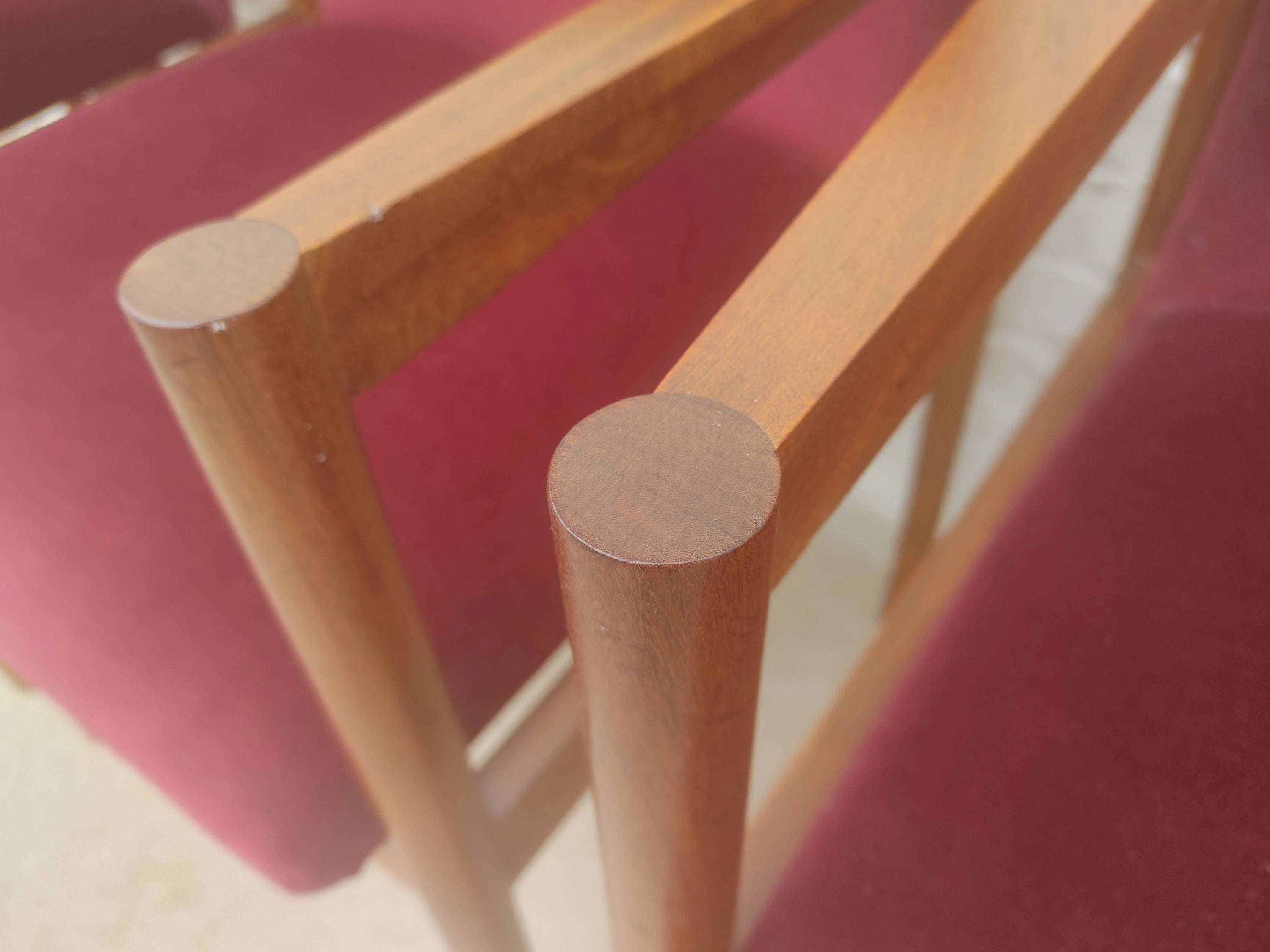 Mid Century English Modern Teak Dining Chairs
