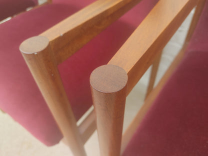 Mid Century English Modern Teak Dining Chairs