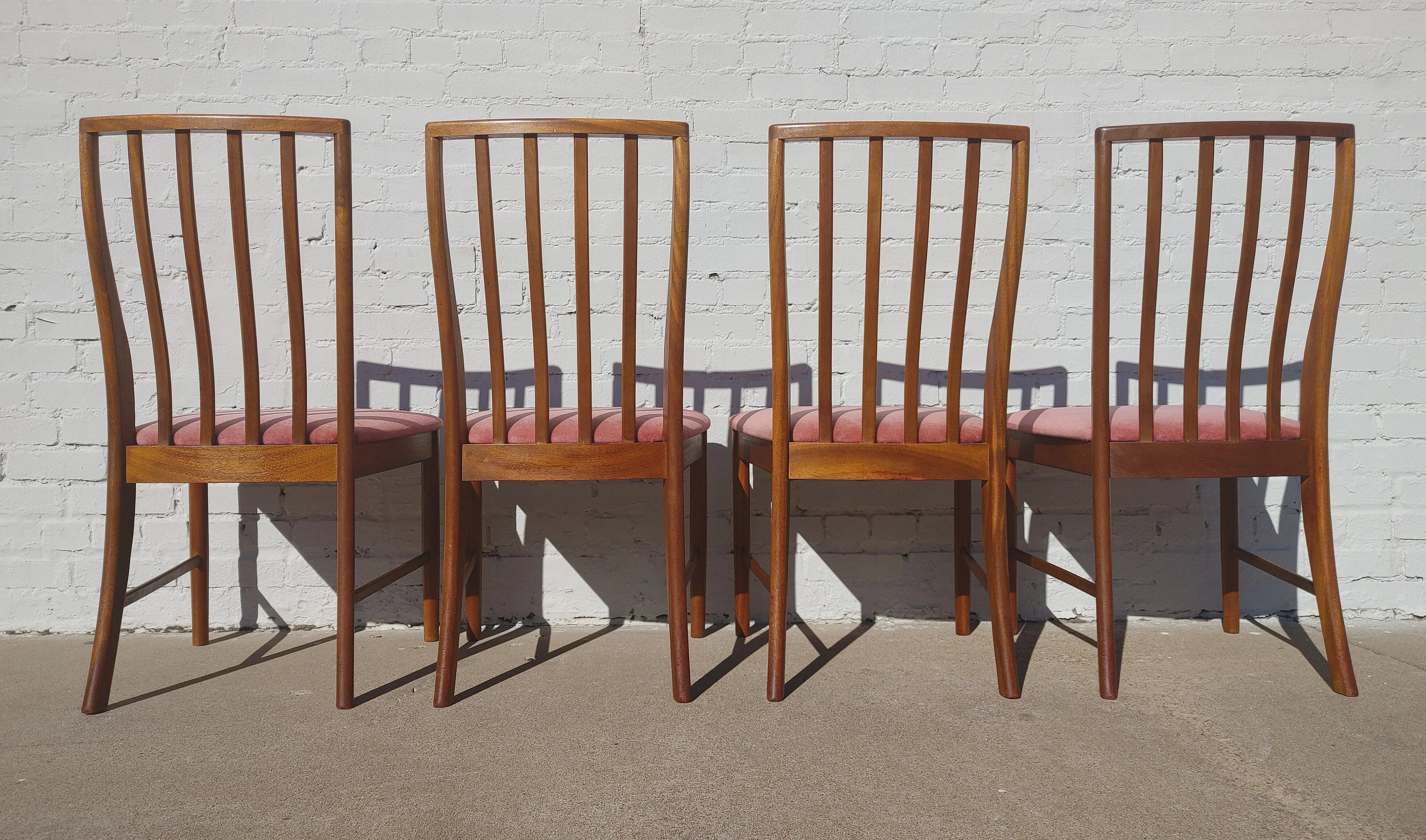 Mid Century English Modern Teak Dining Chairs