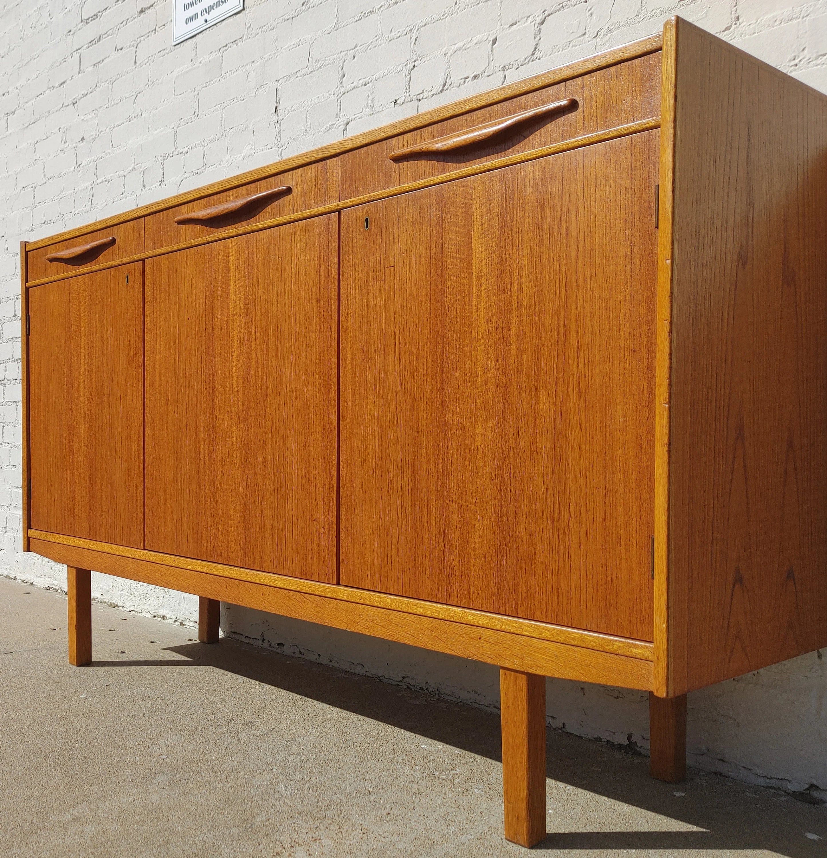 Mid Century Danish Modern Teak Credenza