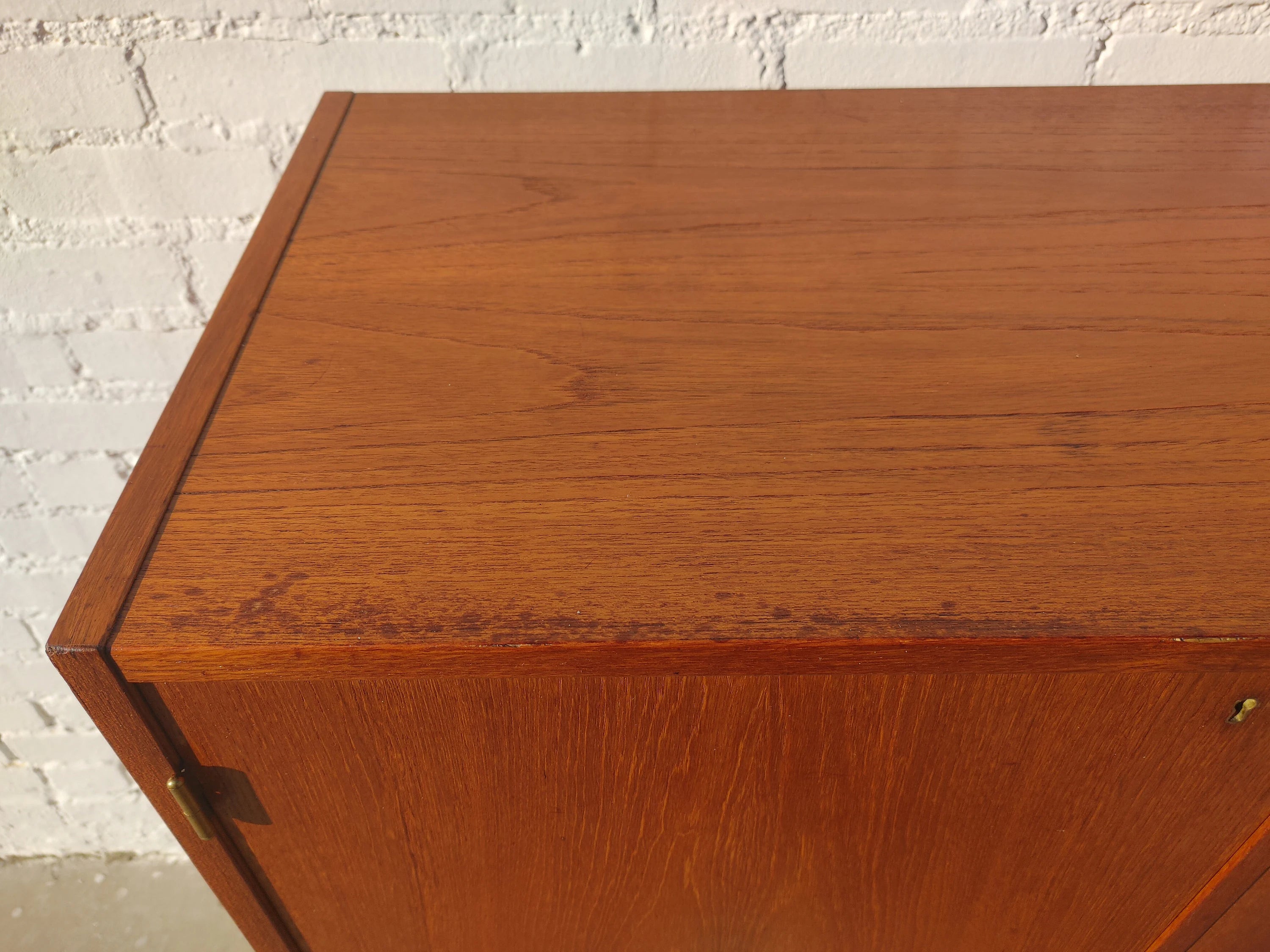 Mid Century Danish Modern Tall Teak Cabinet