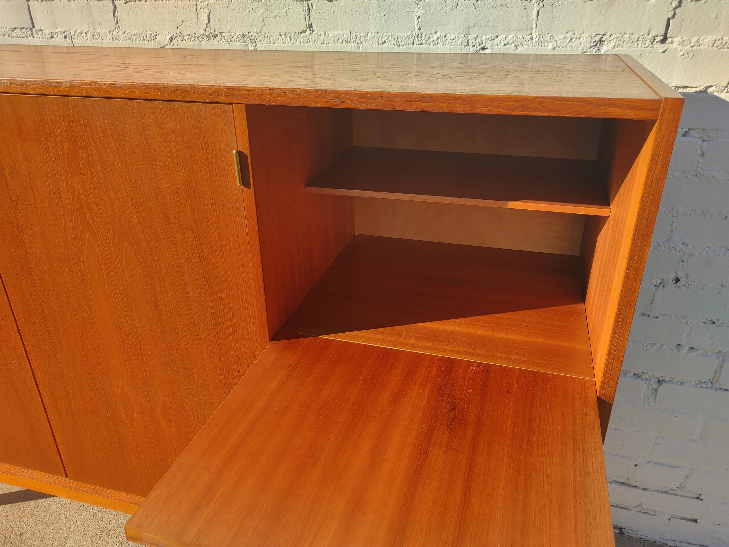 Mid Century Danish Modern Tall Teak Cabinet