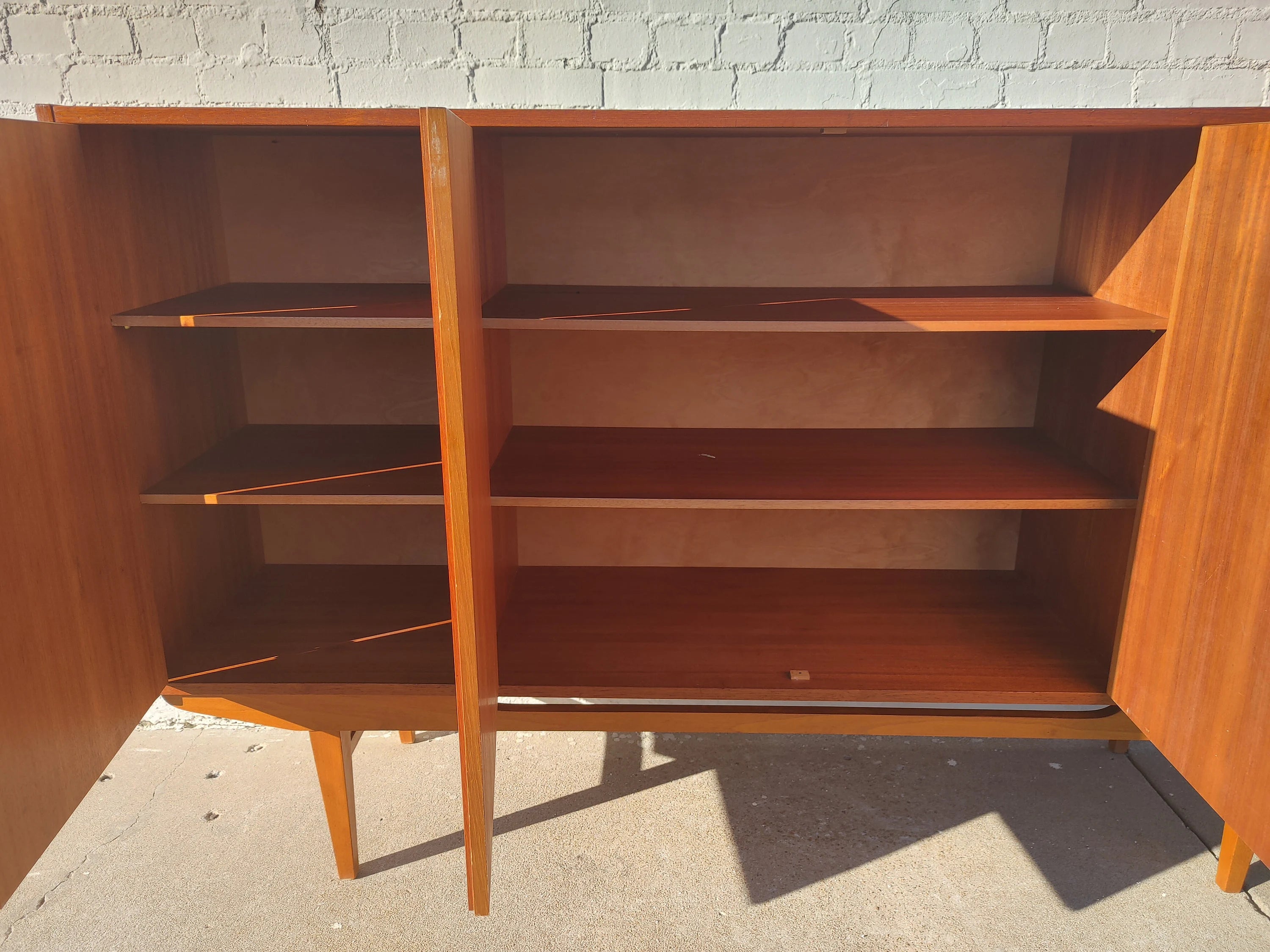 Mid Century Danish Modern Tall Teak Cabinet