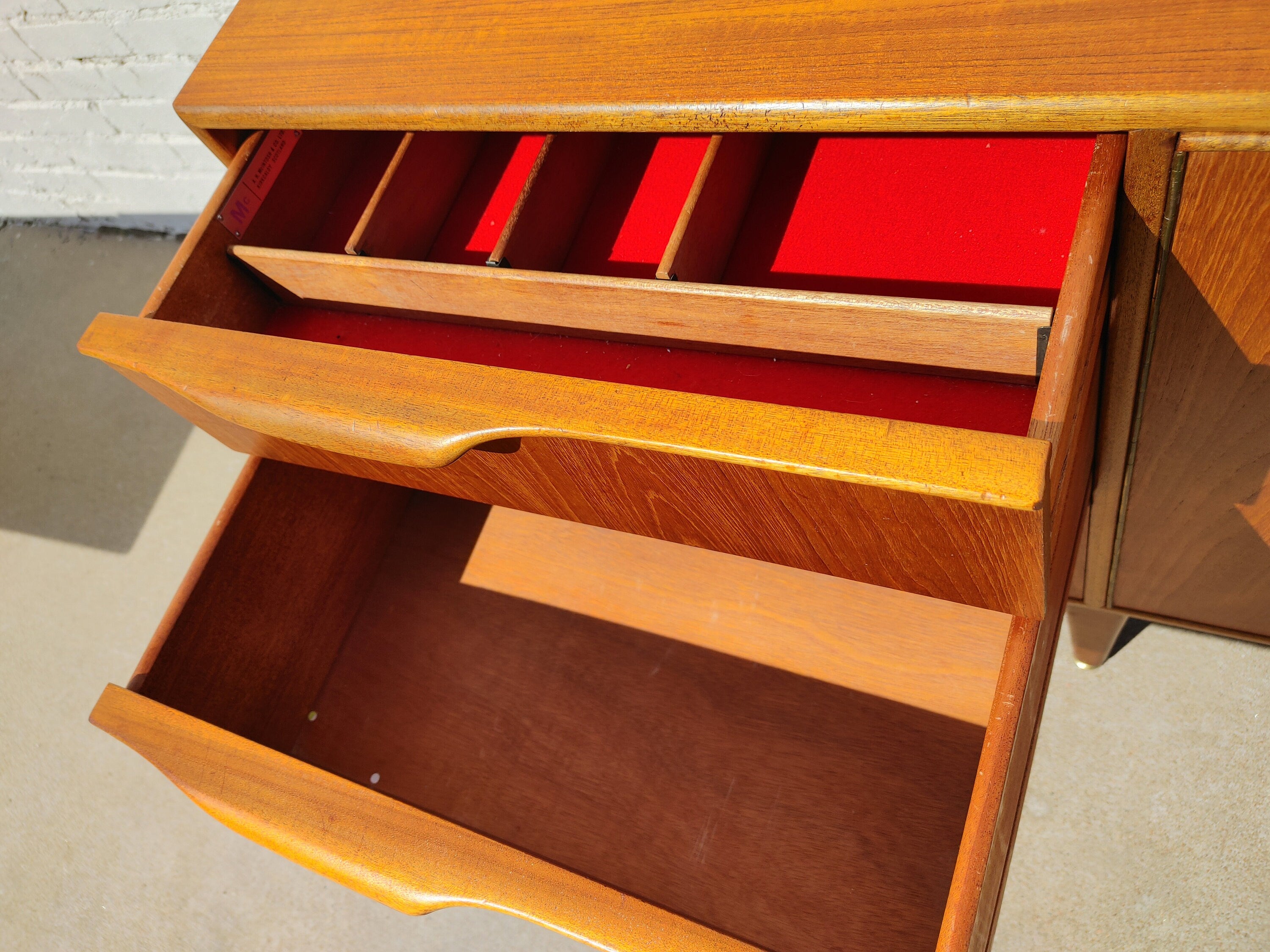 Mid Century English Modern Teak Credenza by McIntosh