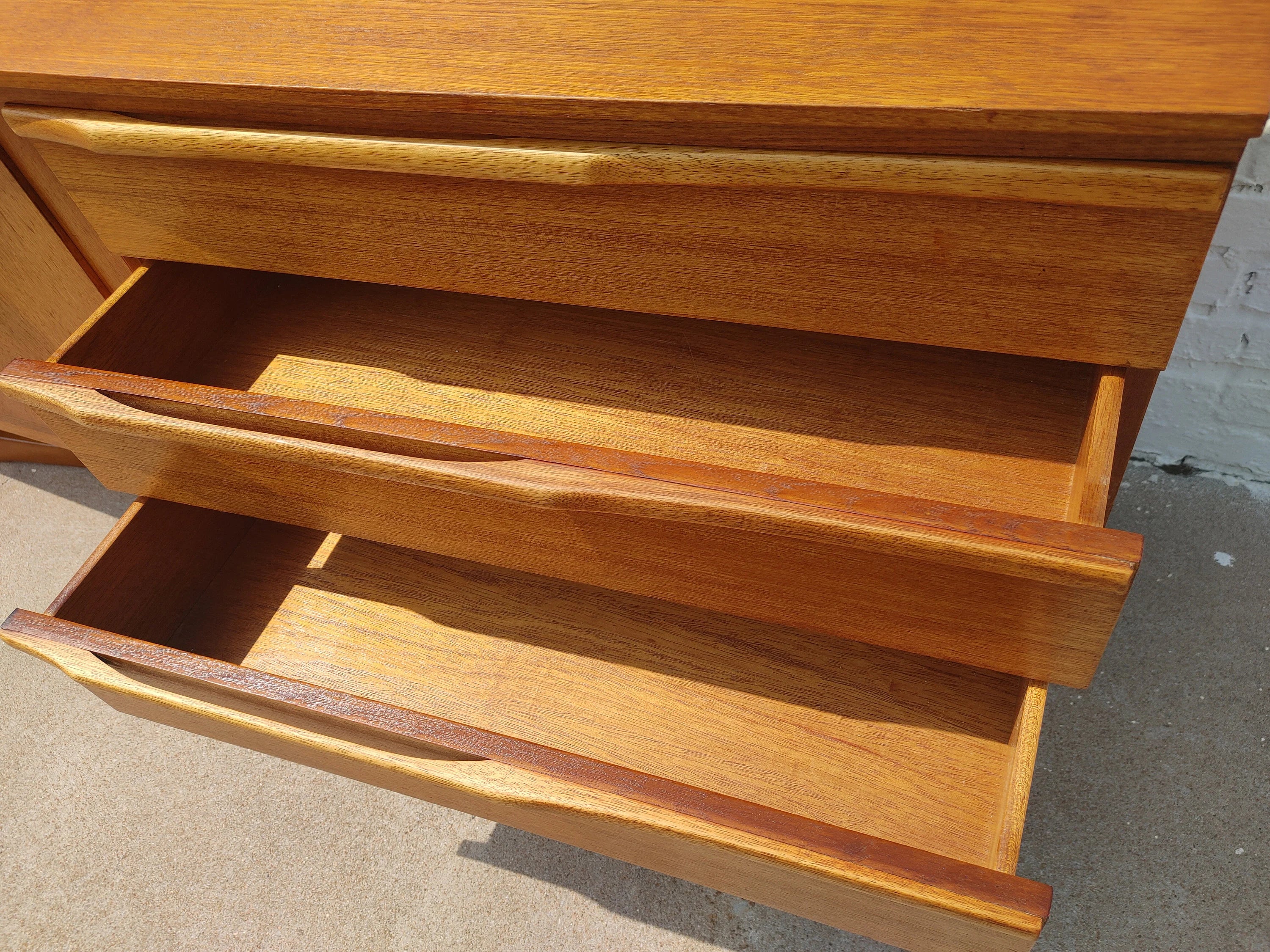 Mid Century English Modern Teak Sideboard