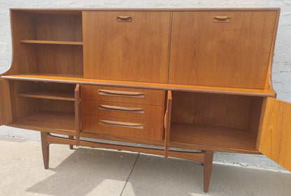 Mid Century English Modern G Plan Teak Hutch