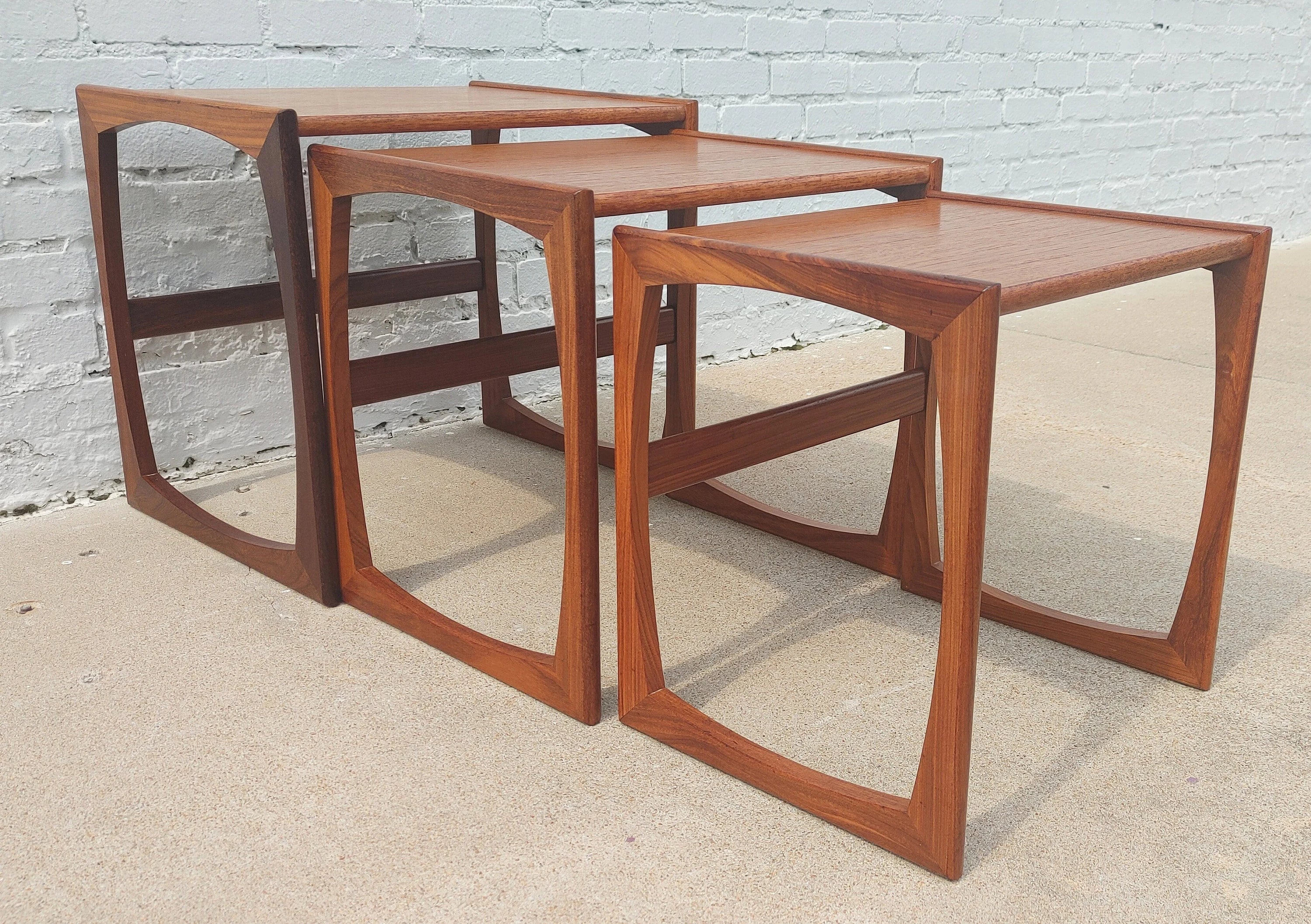 Mid Century Modern G Plan Teak Nesting Tables