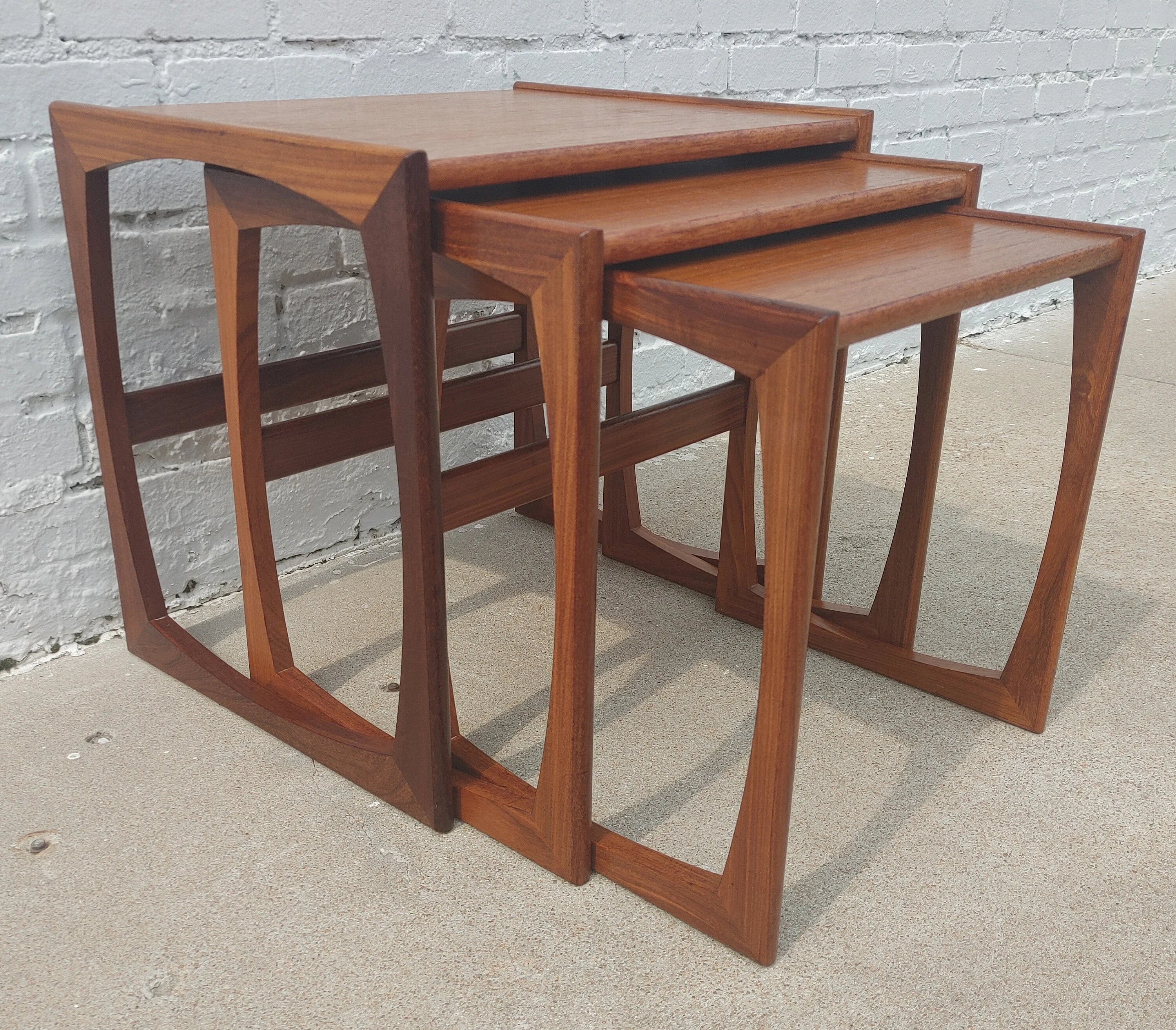 Mid Century Modern G Plan Teak Nesting Tables