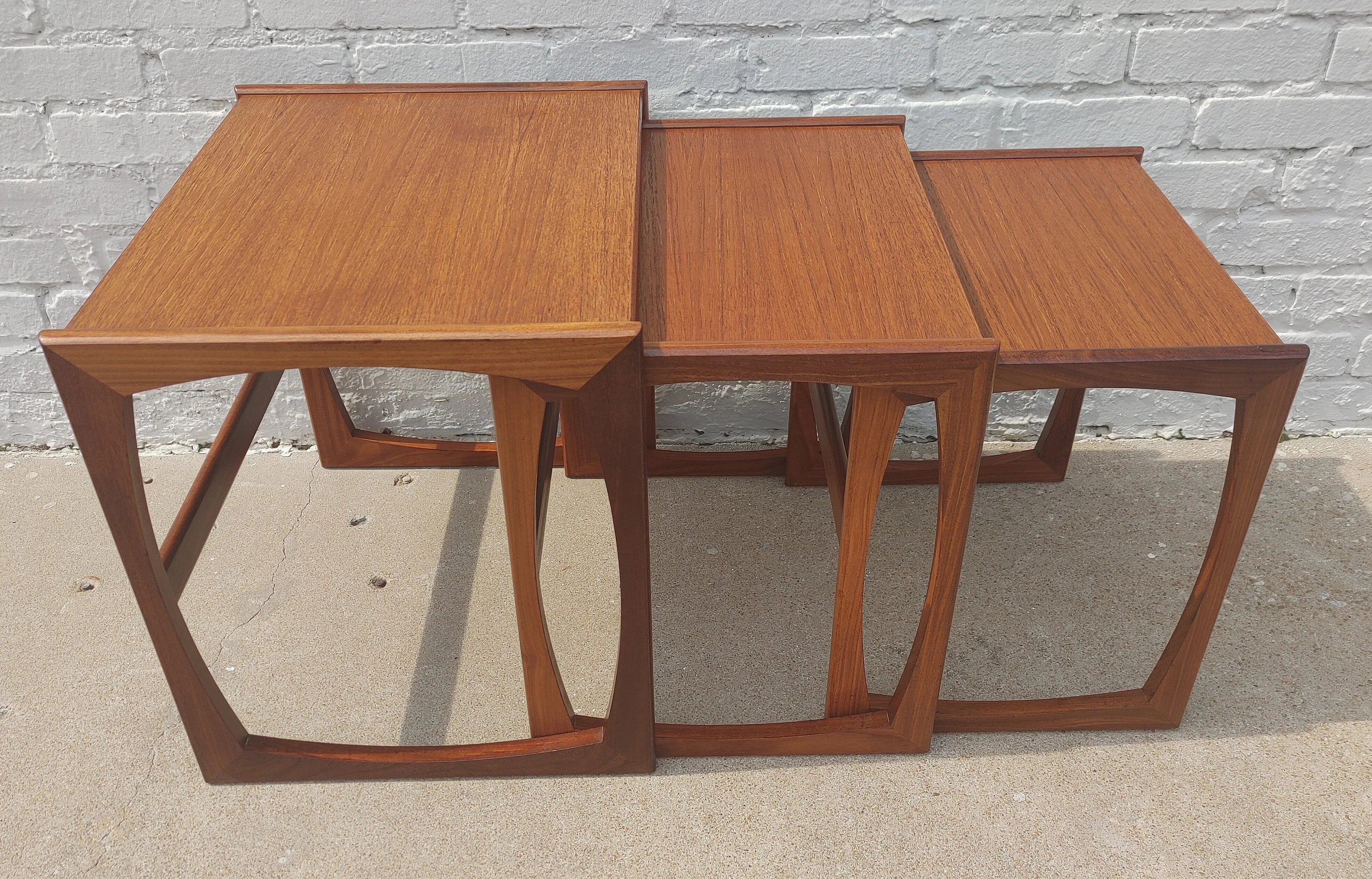 Mid Century Modern G Plan Teak Nesting Tables