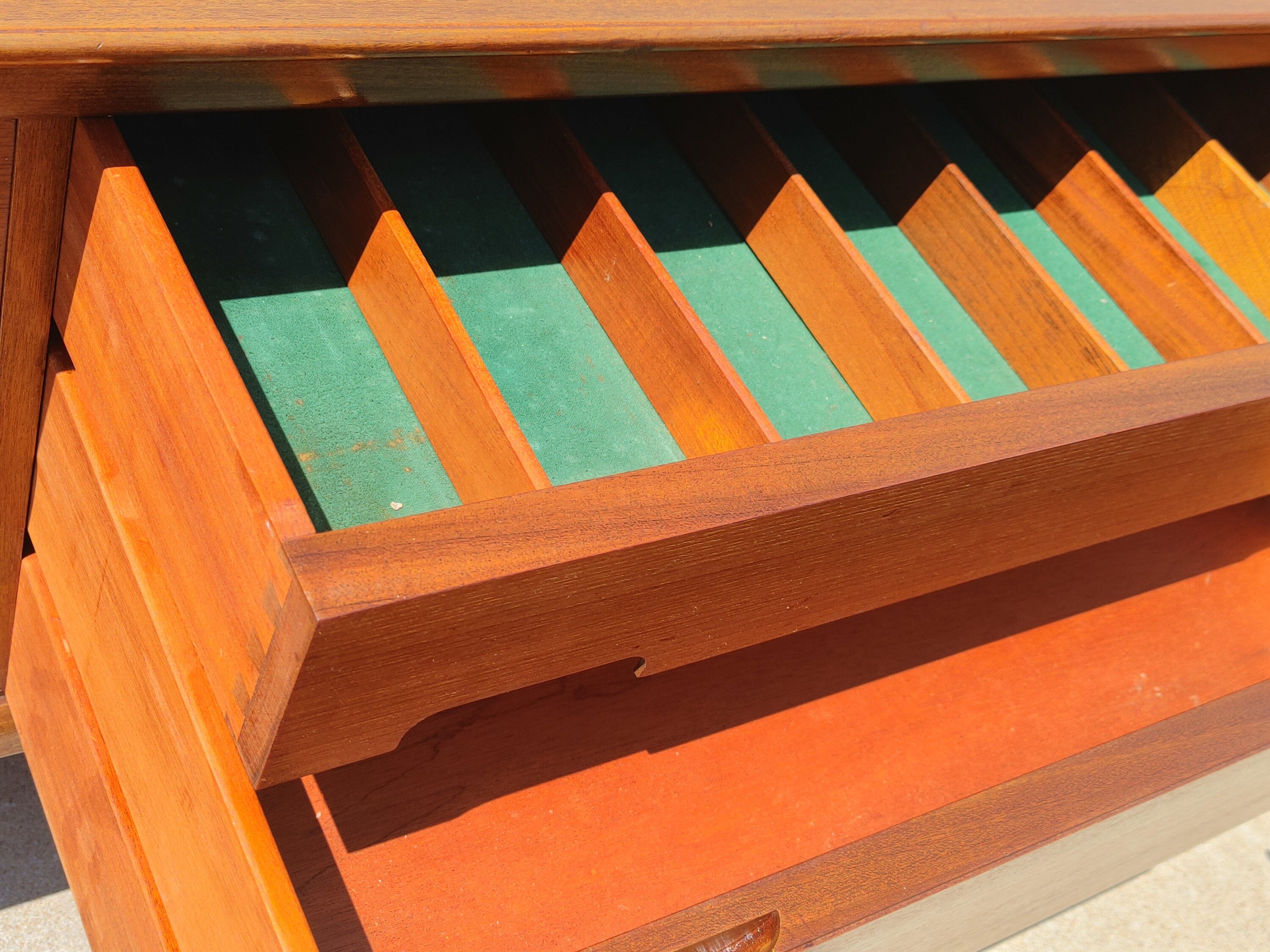 Mid Century English Modern Teak Sideboard by Younger