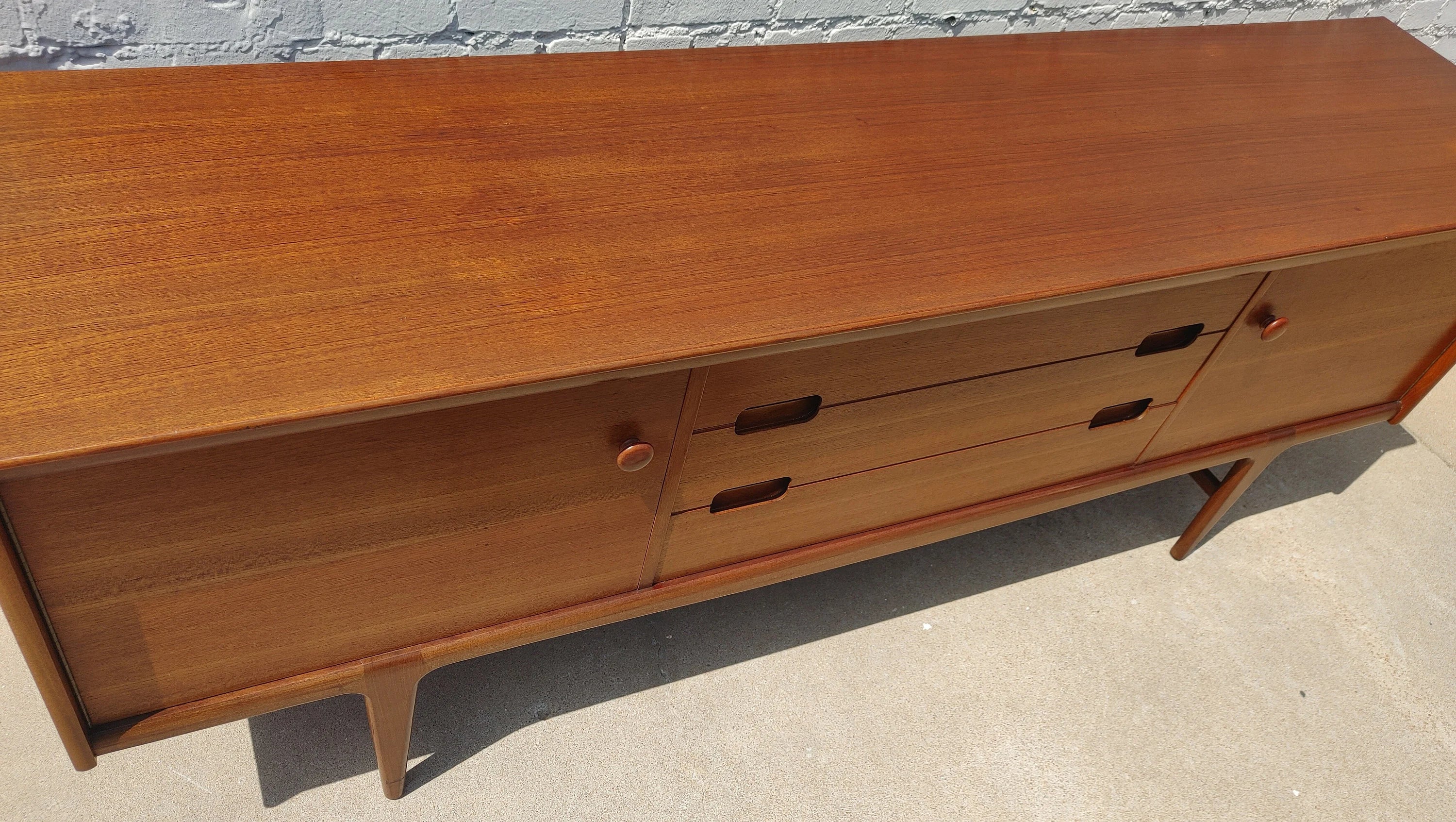 Mid Century English Modern Teak Sideboard by Younger