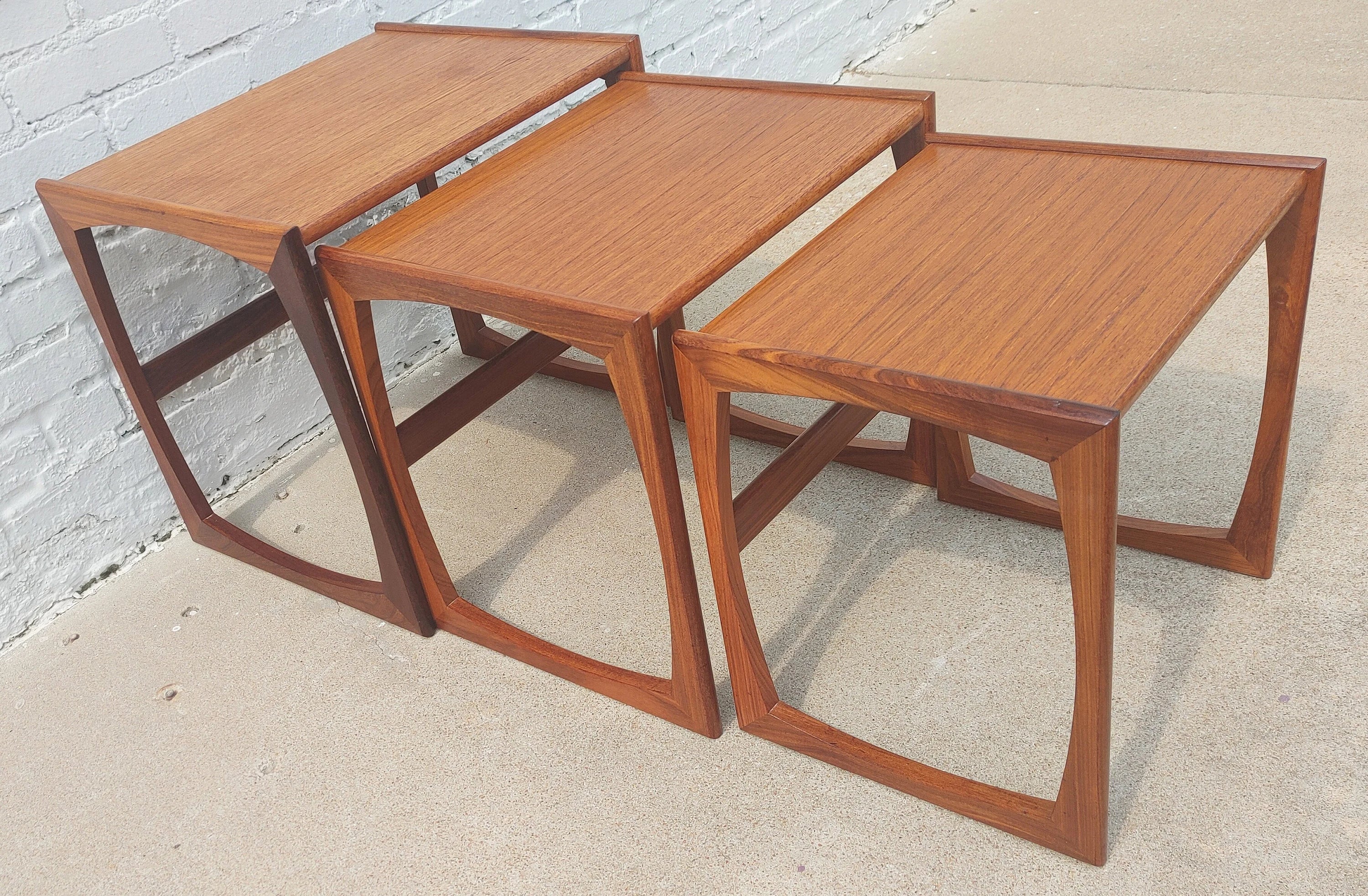 Mid Century Modern G Plan Teak Nesting Tables