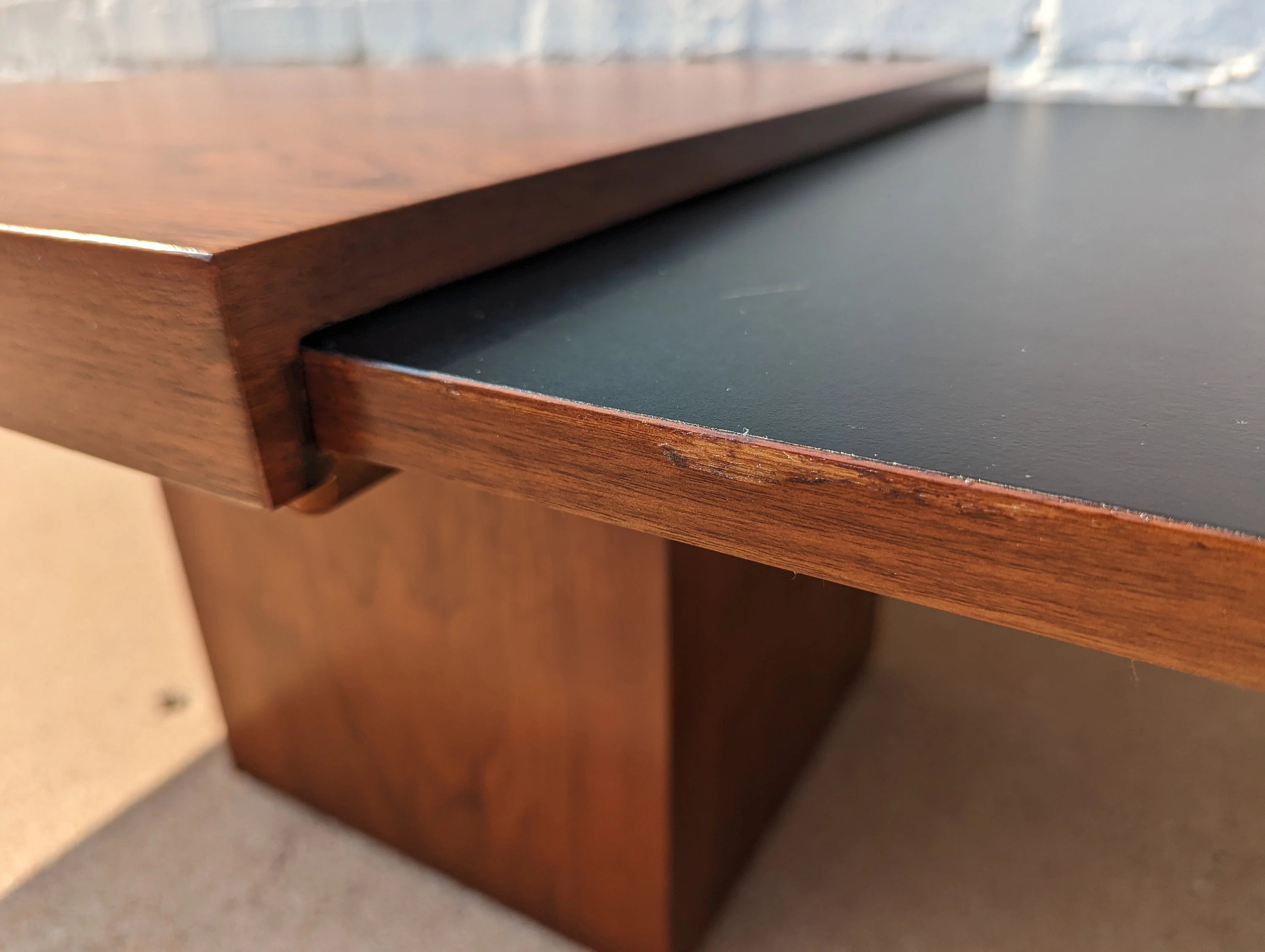 Mid Century Modern Brown Saltman Extendable Coffee