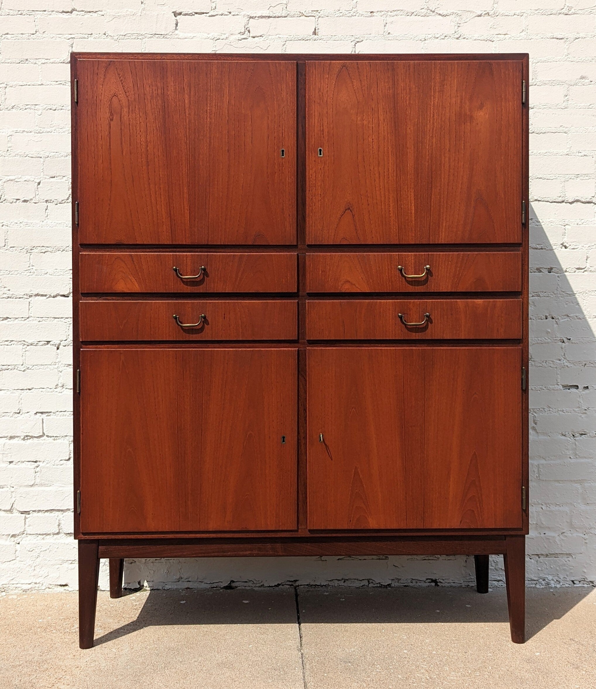 Mid Century Danish Modern Teak Tall Cabinet