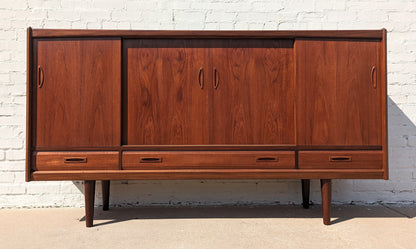 Mid Century Danish Modern Teak Cocktail Highboard
