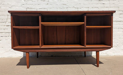 Mid Century Danish Modern Teak Double Sided Desk