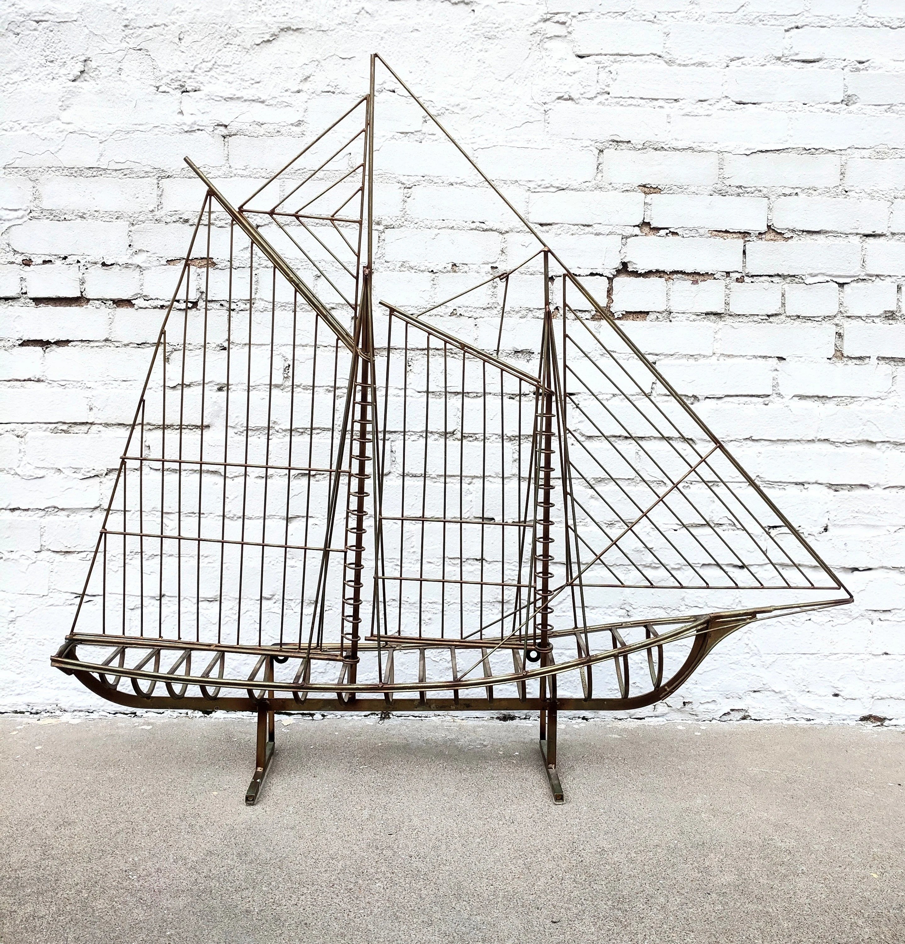 Mid Century Modern C Jere Large Ship