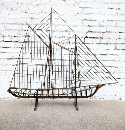 Mid Century Modern C Jere Large Ship