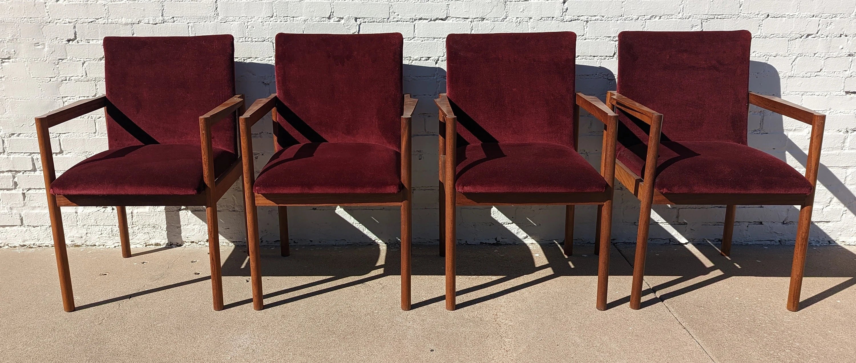 Mid Century English Modern Teak Dining Chairs