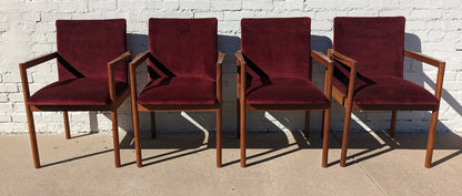 Mid Century English Modern Teak Dining Chairs