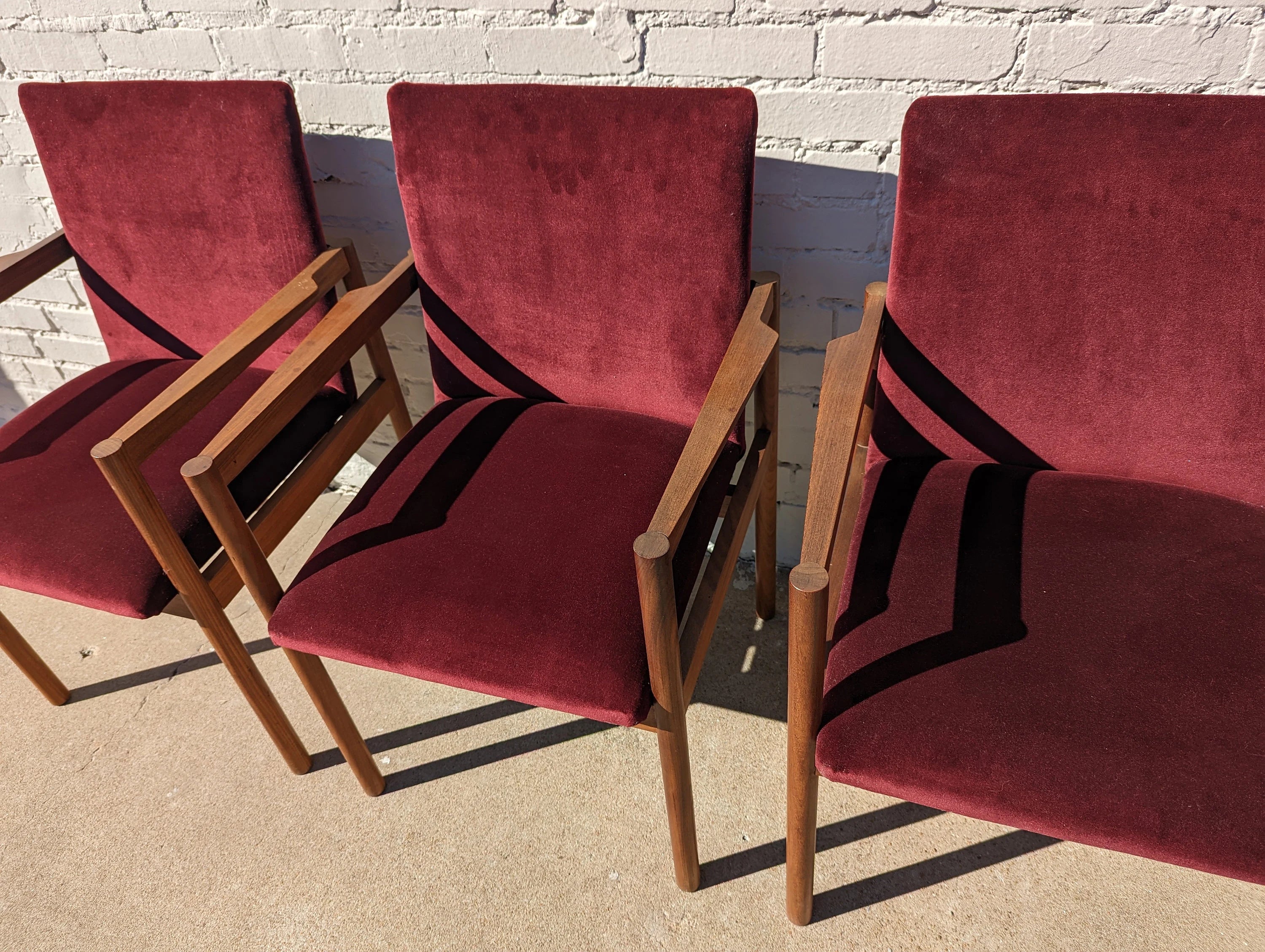 Mid Century English Modern Teak Dining Chairs