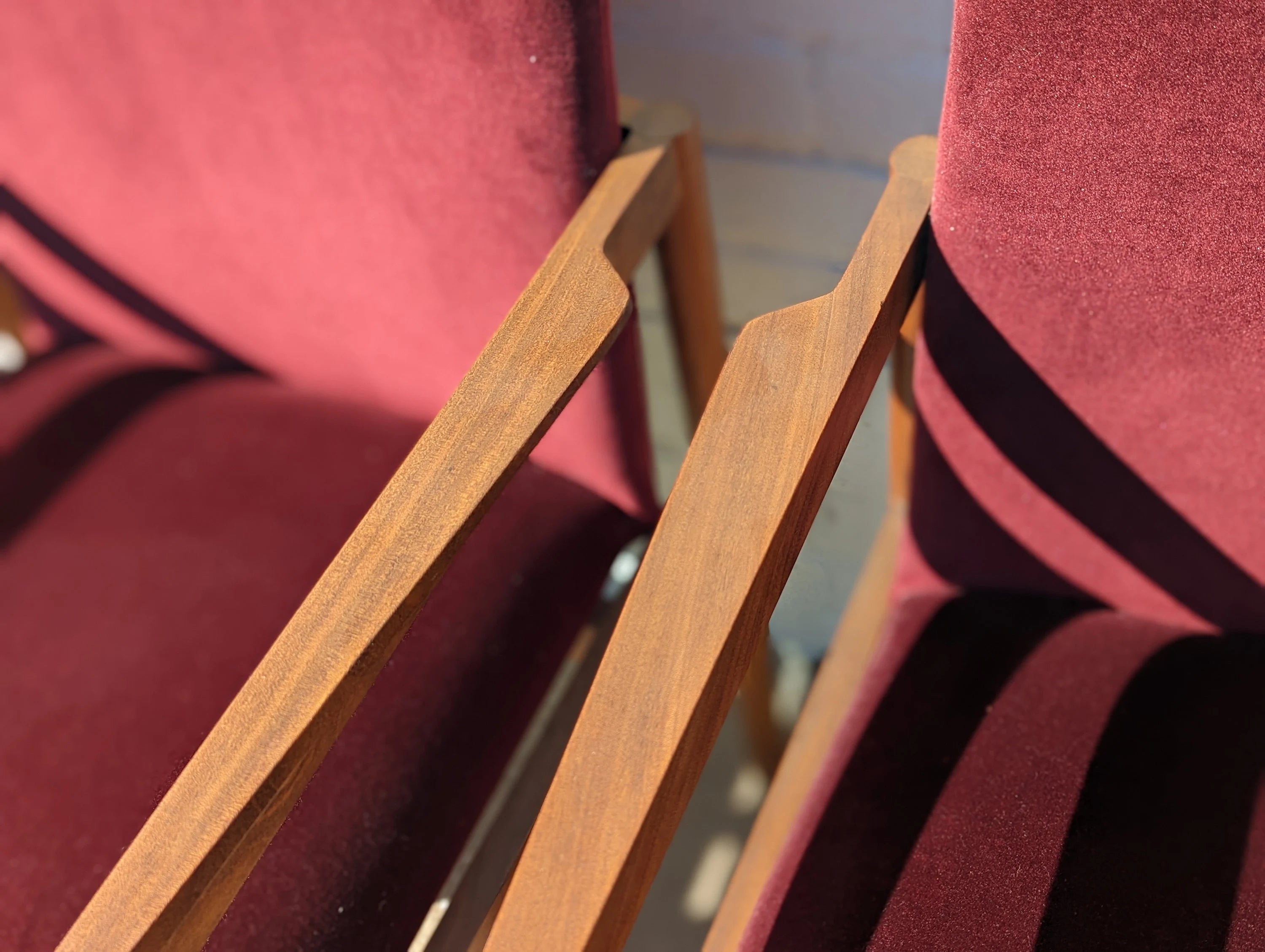 Mid Century English Modern Teak Dining Chairs