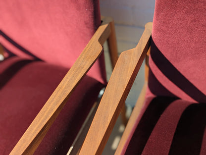 Mid Century English Modern Teak Dining Chairs