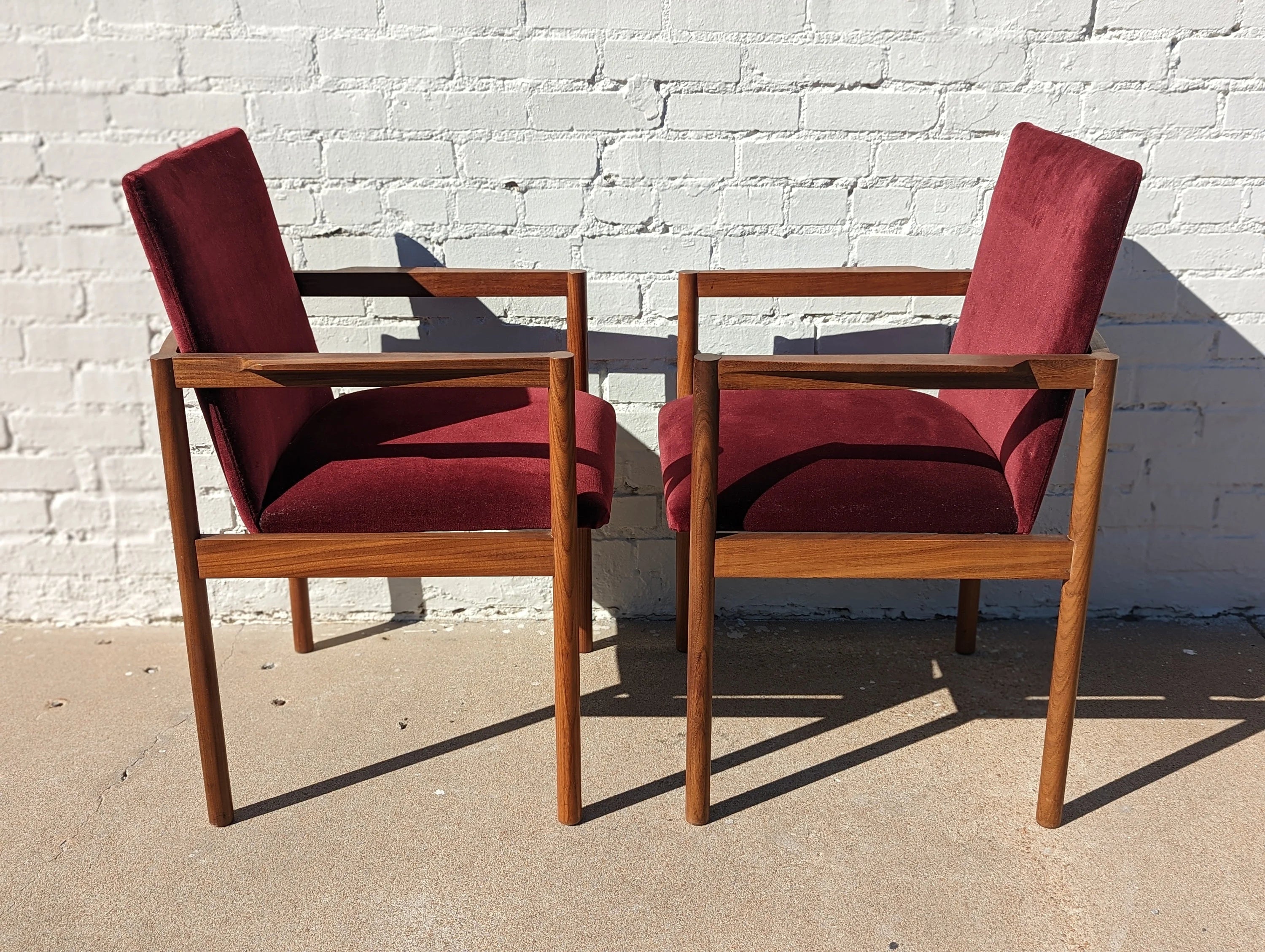 Mid Century English Modern Teak Dining Chairs
