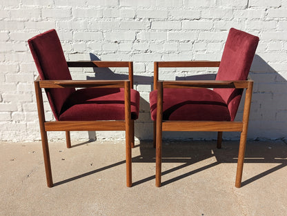 Mid Century English Modern Teak Dining Chairs