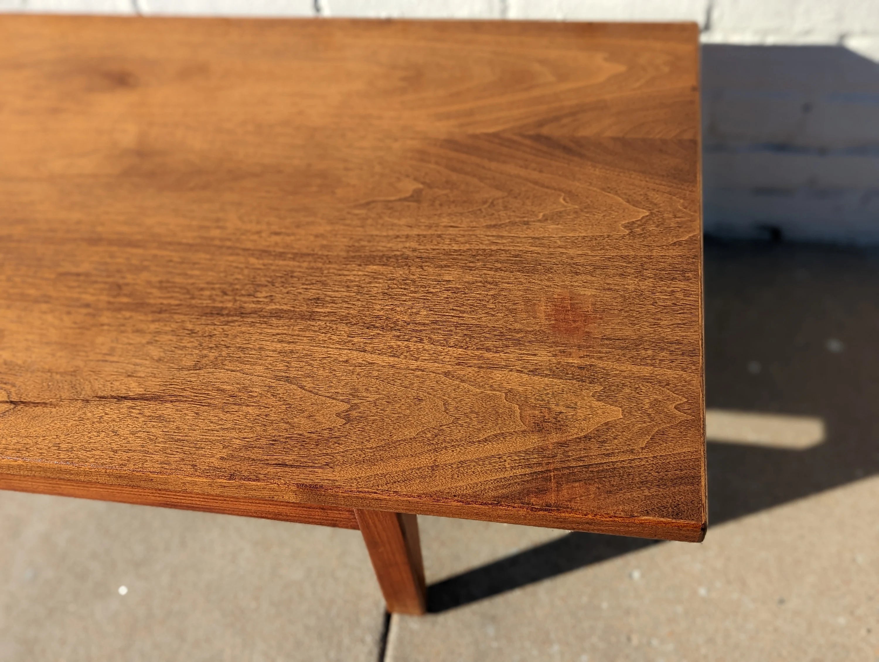 Mid Century Modern Jens Risom Walnut Coffee Table