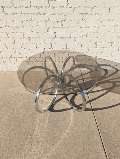 Mid Century Modern DIA Chrome and Glass Coffee Table