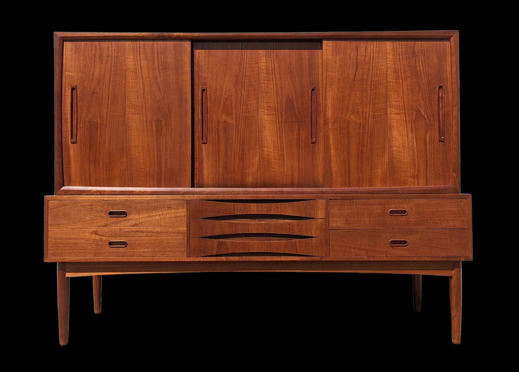 Mid Century Danish Modern Teak Cocktail Cabinet