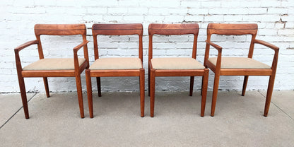 Mid Century Modern Bramin Teak Dining Table and Four Chairs