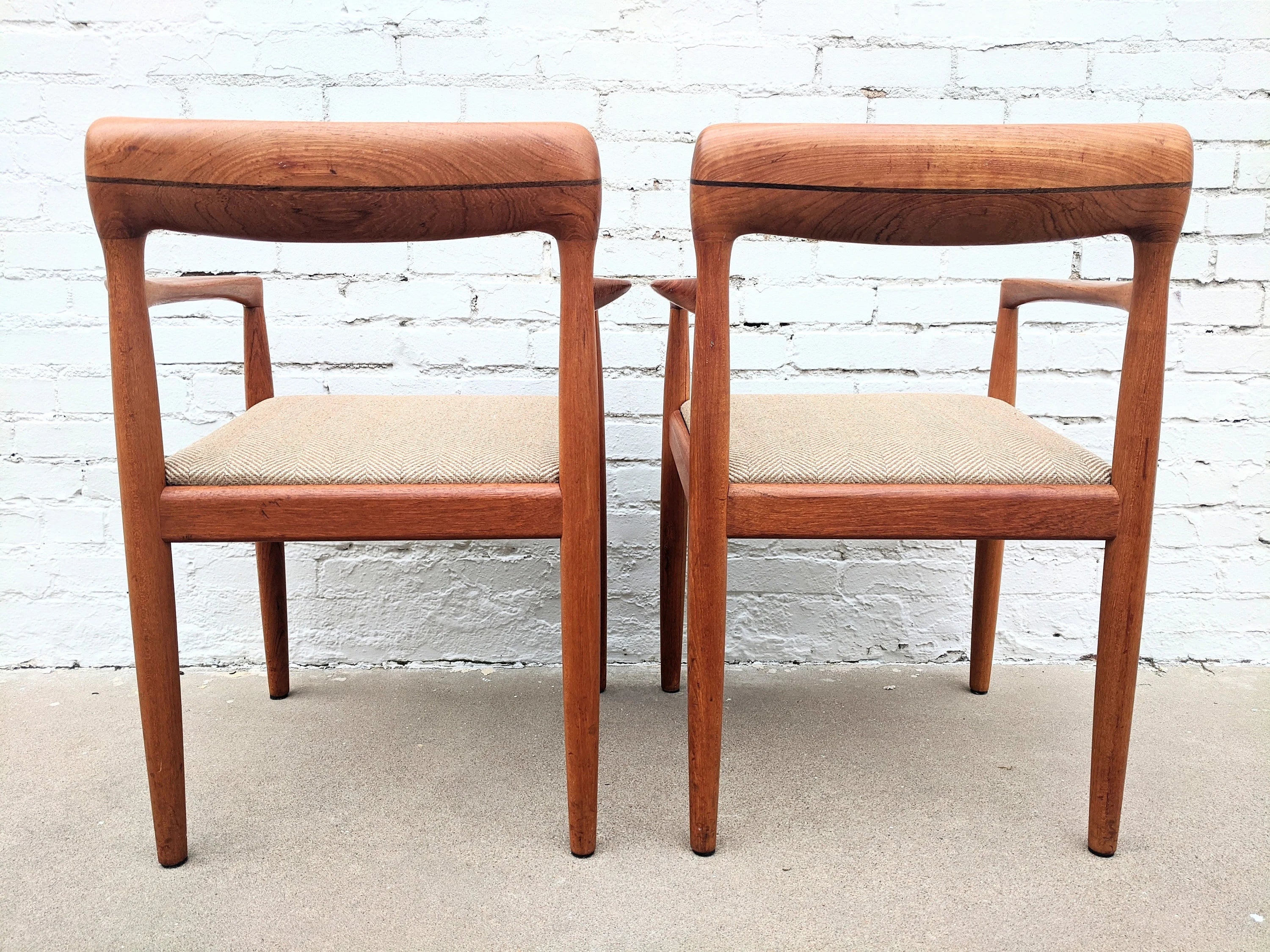 Mid Century Modern Bramin Teak Dining Table and Four Chairs
