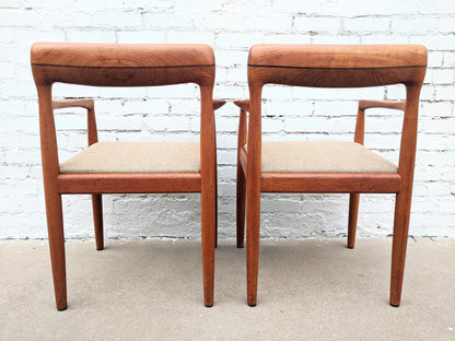Mid Century Modern Bramin Teak Dining Table and Four Chairs