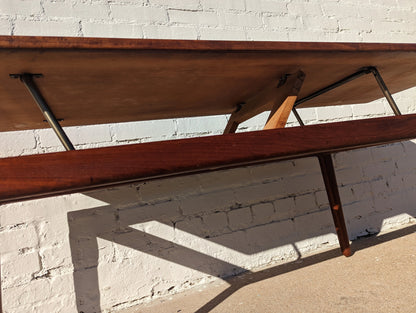 Mid Century Danish Modern Teak Elevating Coffee Table
