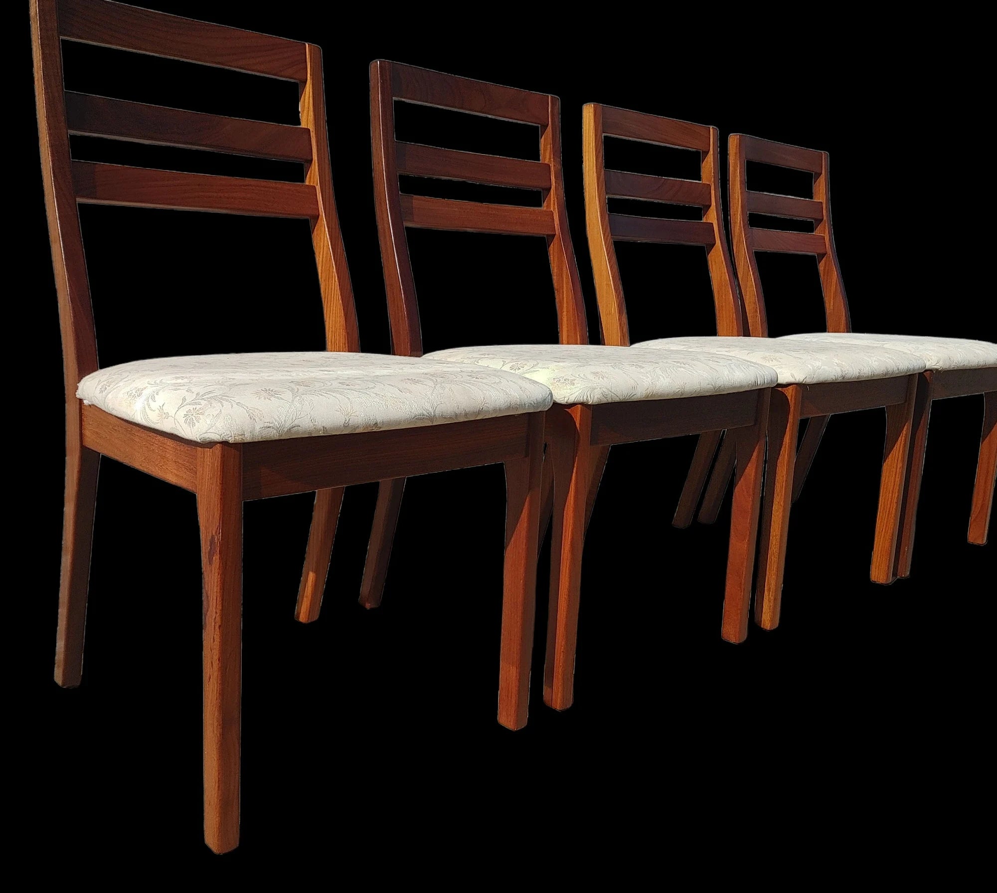 Mid Century Modern Teak English Dining Chairs