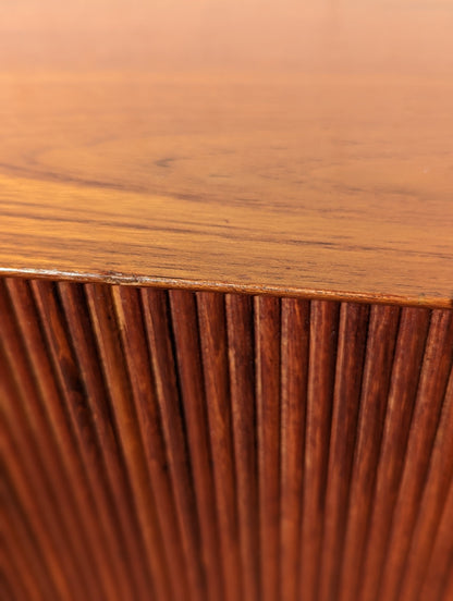 Mid Century Danish Modern Tambour Door Cabinet by Hvidt & Molgaard