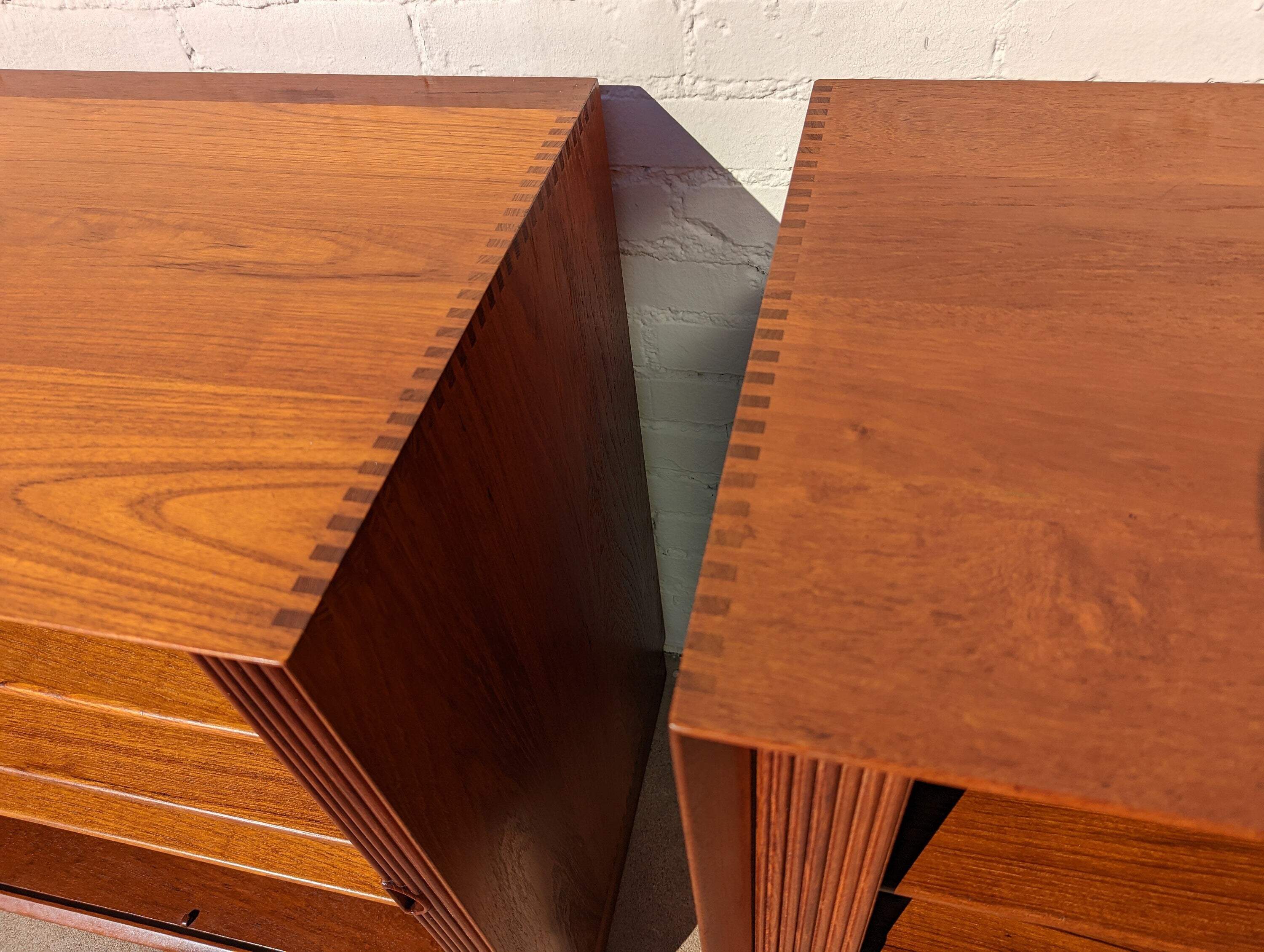 Mid Century Danish Modern Tambour Door Cabinet by Hvidt & Molgaard