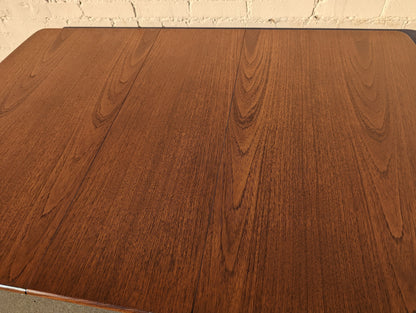 Mid Century English Modern Drop Leaf Dining Table