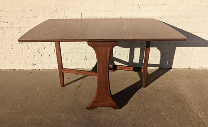 Mid Century English Modern Drop Leaf Dining Table