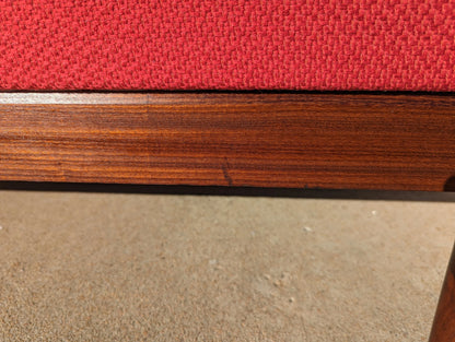 Mid Century Scandinavian Red Sleeper Sectional