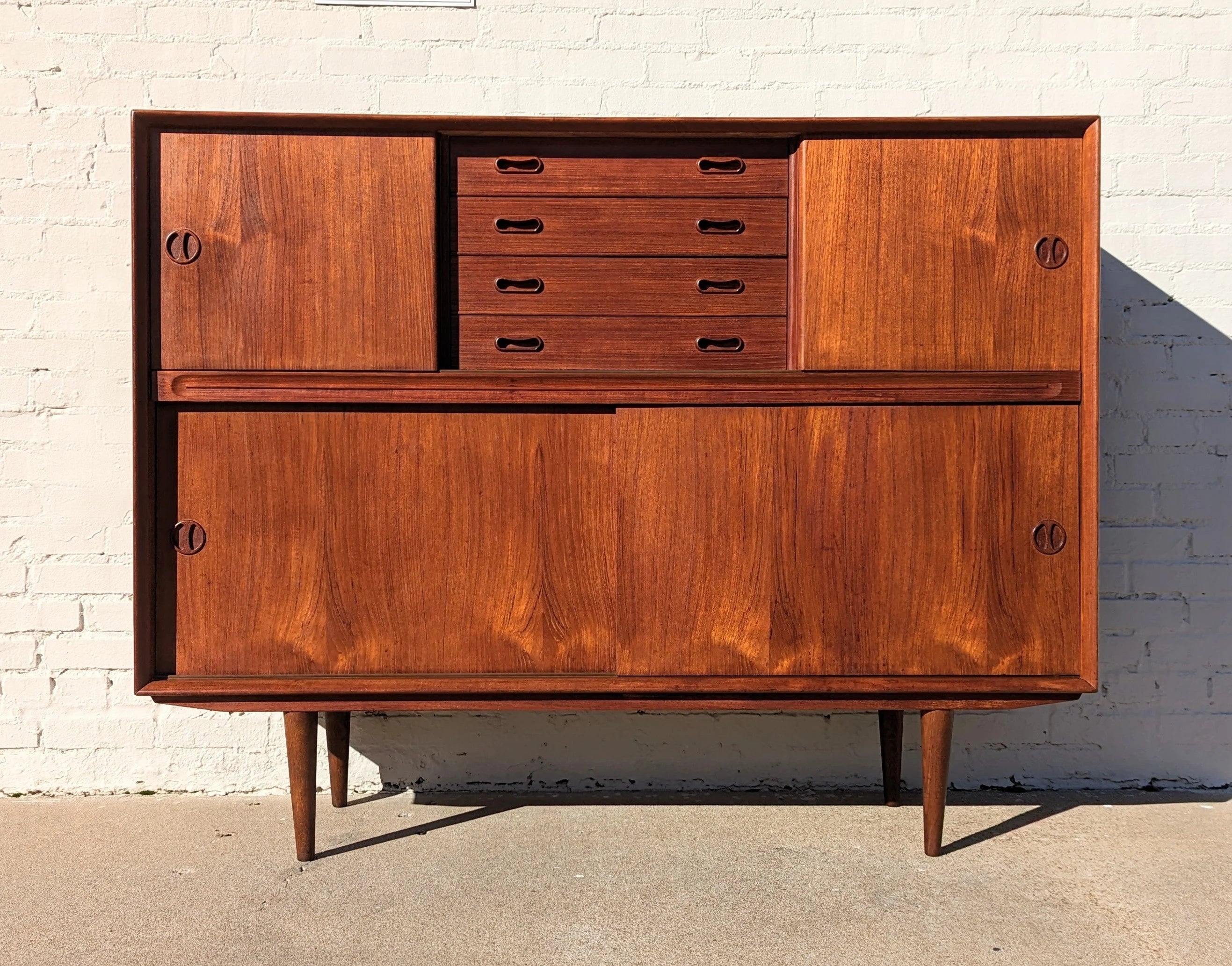 Mid Century Danish Modern Teak Cocktail Cabinet