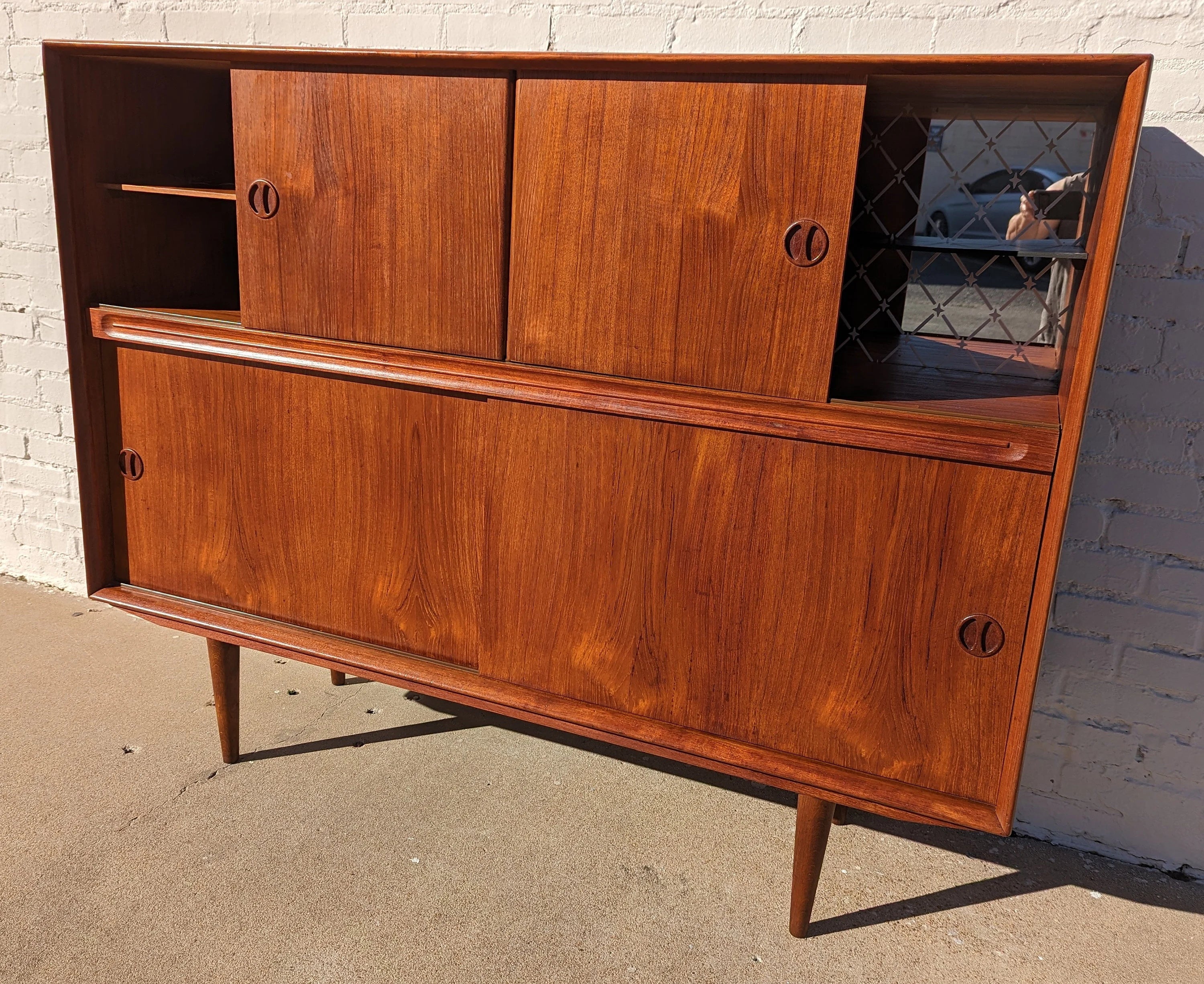 Mid Century Danish Modern Teak Cocktail Cabinet