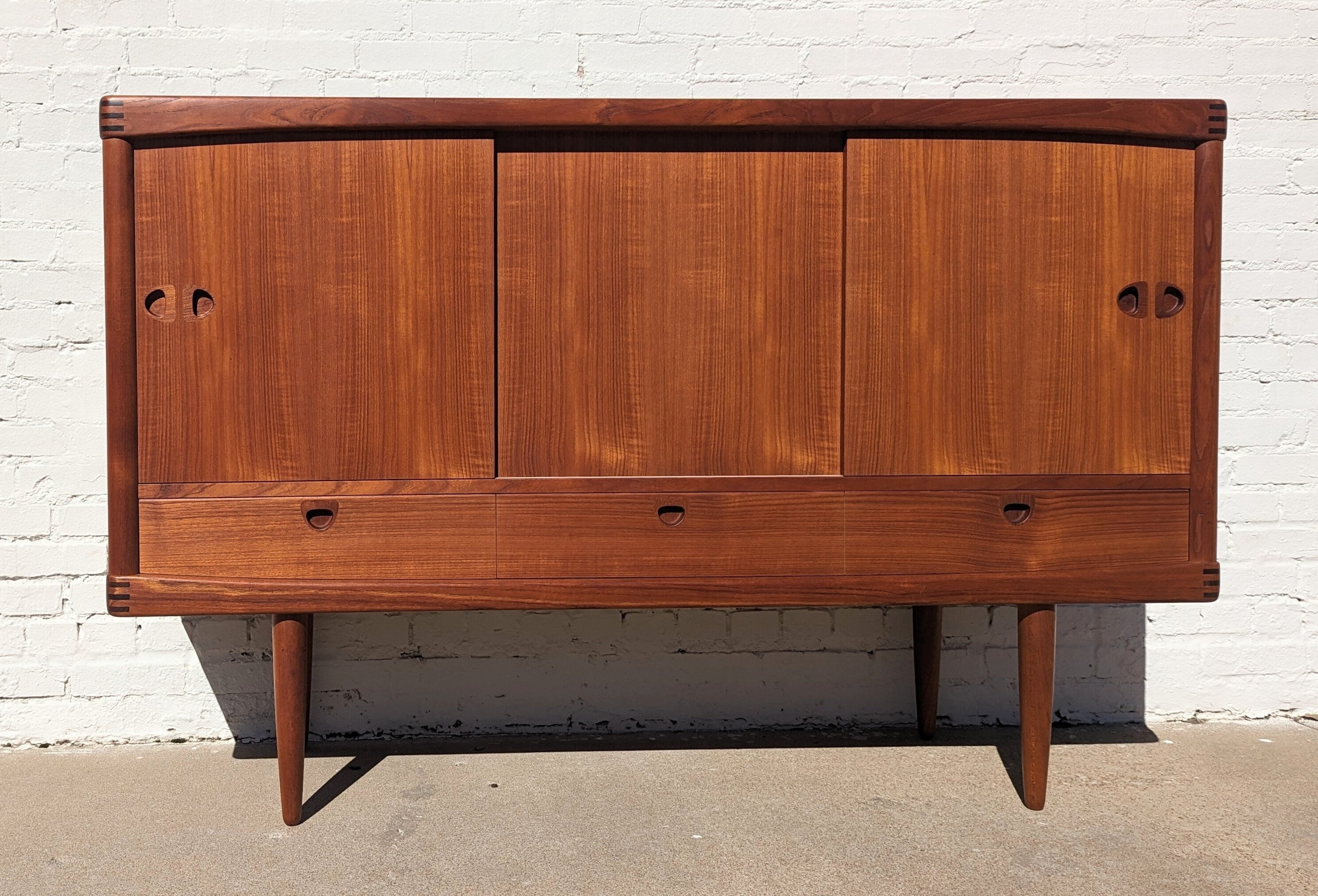 Mid Century Modern Danish Modern Teak Cocktail Cabinet by Bramin