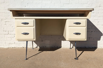 Mid Century Modern Steel and Enamel Doctors Desk